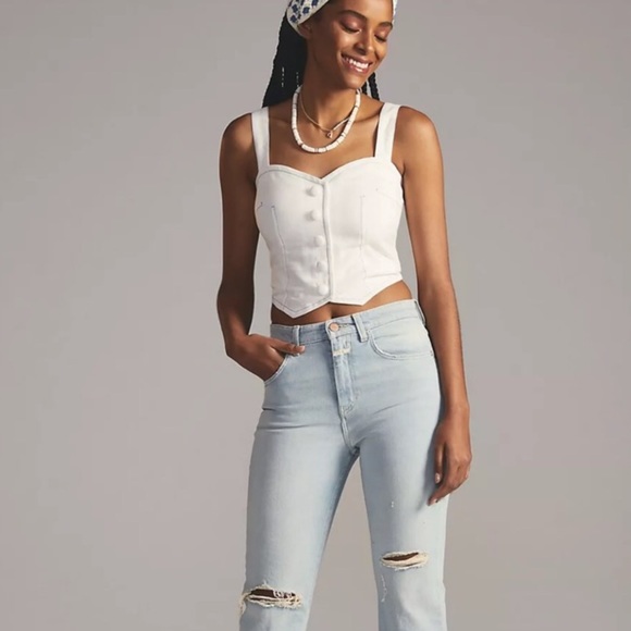 MAEVE BUTTONFRONT VEST TANK - Picture 3 of 14